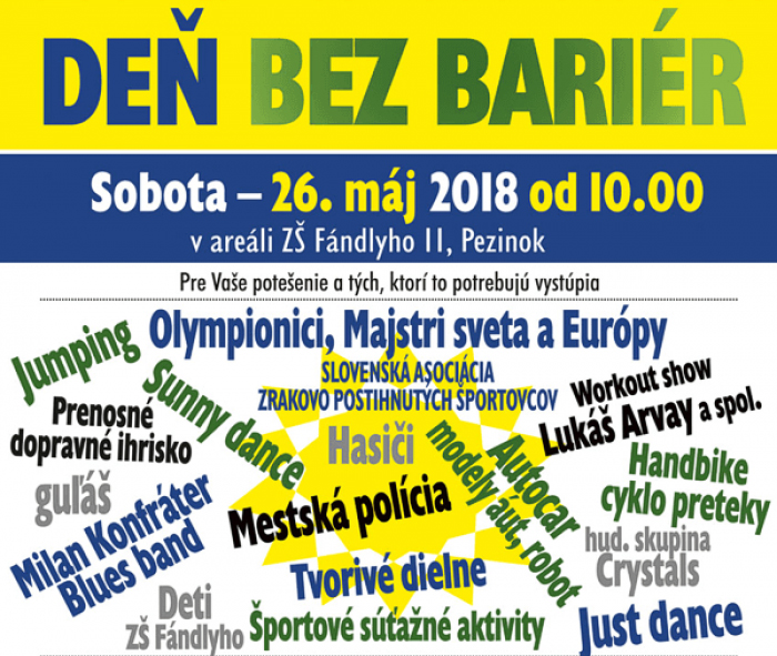 Deň bez bariér 2018 / MDD Pezinok 2018